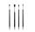 JESSUP 4 pcs Brush Set Black/Silver T306 - PROFESSZIONÁLIS SMINKECSET KÉSZLET ARCRA SZEMRE