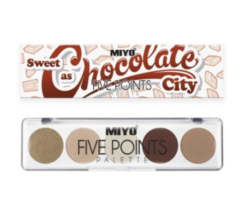 MIYO Five Points Eyeshadow Palette 22 Sweet As Chocolate City - SZEMFESTÉK PALETTA